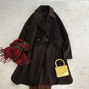 인기 유나이티드 애로우즈 리버 판초 코트 현행 브라운 루즈핏