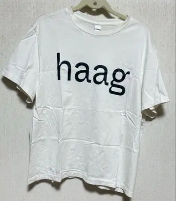 haag 로고 화이트 T셔츠
