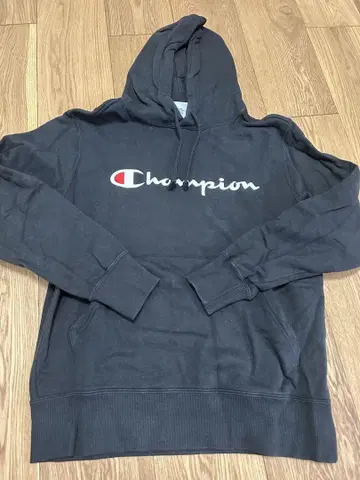 Champion 챔피온 로고 후드티 블랙 후디