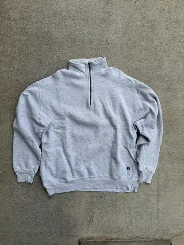 90s 러셀 하프 지퍼 맨투맨 usa제 하이 코튼