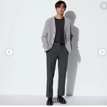 UNIQLO 유니클로 감동 팬츠 울 라이크 w76 다크 그레이