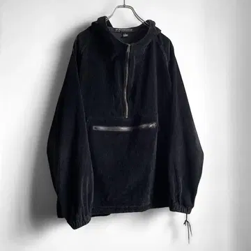 90s USA제 SPORTSMASTER 코듀로이 아노락 후드티 블랙