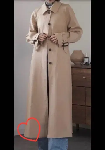 Reurie 베이지 롱 코트