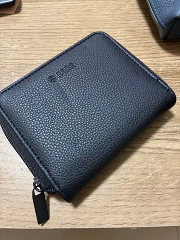 이단 접이식 지갑 블랙 블랙