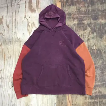 00s Gap 풀오버 후드티 클레이지 패턴 Y2K 레드 XL