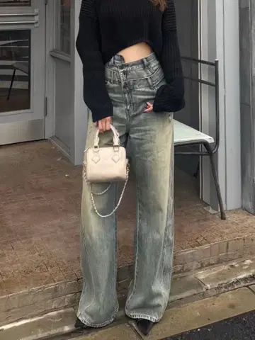 DIANTE WAIST LAYERED LOOSE DENIM