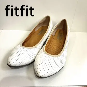 fitfit 컴포트 슈즈 펀칭 화이트 발레 슈즈 경량