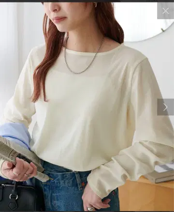 플로키 메쉬 롱 슬리브 아이보리 미사용 새상품