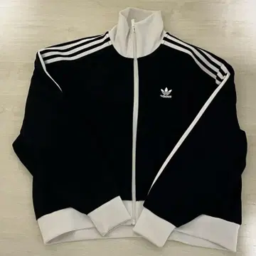 adidas 집업 자켓 블랙/화이트