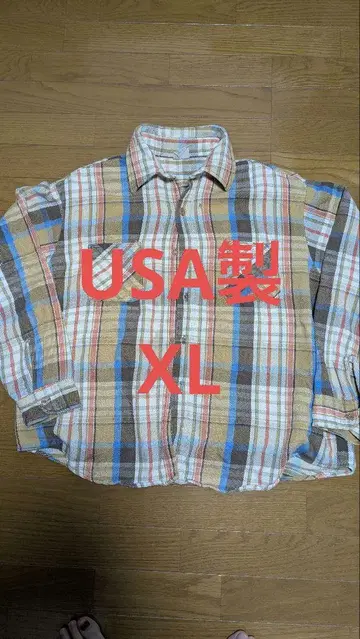 BIG MAC 체크 무늬 긴팔 플란넬 셔츠 XL USA 제조