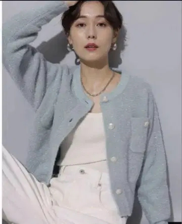 아르페쥬 스토리 라메 가디건 라메 니트 사이즈 2