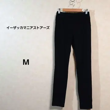 새상품급 블랙 슬림 핏 팬츠 밴딩 끈 허리 M / 120