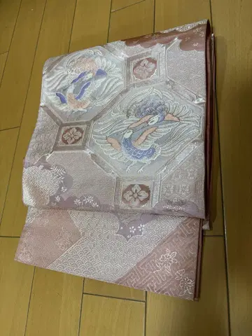 후쿠로 오비 핑크 계열 실크