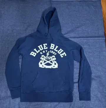 BLUE BLUE 후드 부착 후드티 네이비
