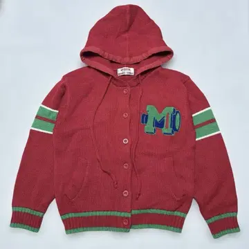 80s 90s McGREGOR 울 버튼 니트 M 후드 부착