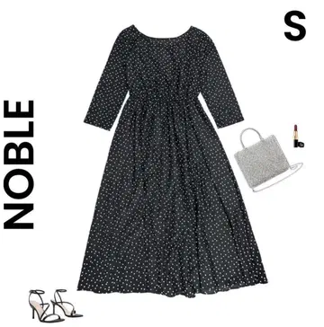 NOBLE 도트 무늬 롱 원피스 S 사이즈