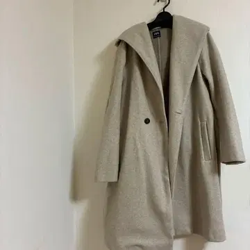ZARA 후드 부착 베이지 롱 코트
