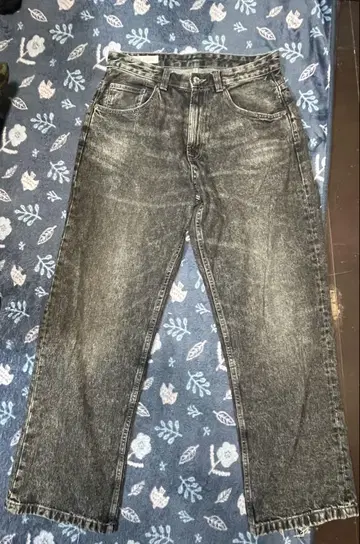 ZARA BAGGY FIT 데님 팬츠 카본 그레이 EU40 JP31