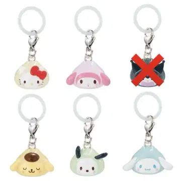 산리오 캐릭터즈 ~나리키리맨~ 메지루시 액세서리 5종 세트