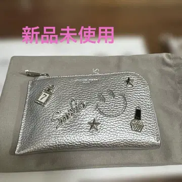 미사용 새상품 SALON DE ALFURD L자 미니 지갑 실버