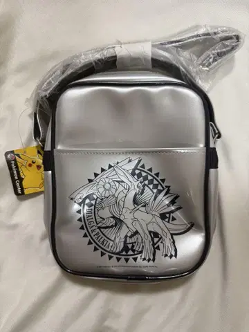 포켓몬 디아루가 펄기아 에나멜 숄더 파우치 백 실버