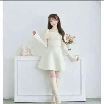 로제 뮤즈 Bijou knit mini onepiece