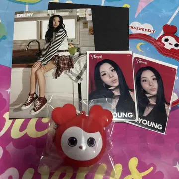 twice gigo 첸 리 미니 지갑 랜트 레온 복권 스티커 2장