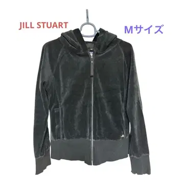 JILL STUART 벨로아 지퍼 후드티