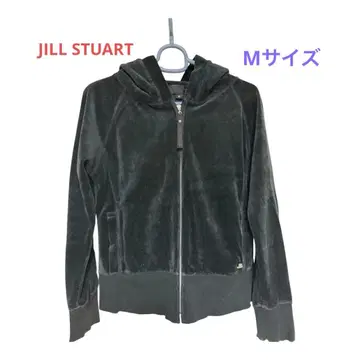 JILL STUART 벨로아 지퍼 후드티