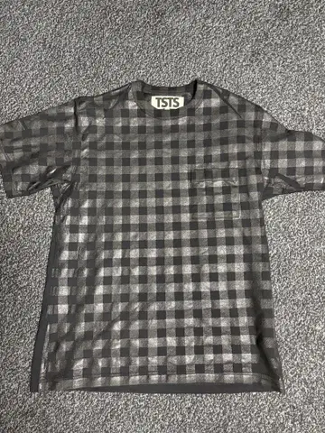 TSTS GINGHAM PRINT POCKET T-SHIRT L