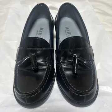 HARUTA 힐 로퍼 블랙 합성 피혁제