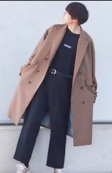 캐스퍼 존 캐스퍼 존 멜톤 더블 체스터 코트