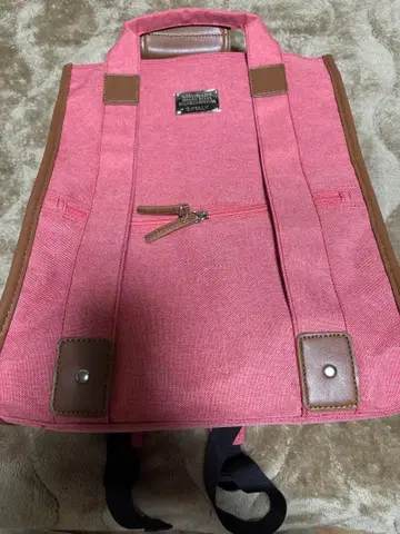 핑크 캔버스 백팩
