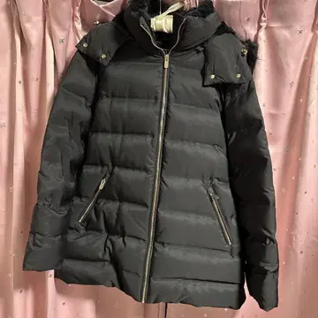 ZARA 세미롱 후드 부착 다운 자켓