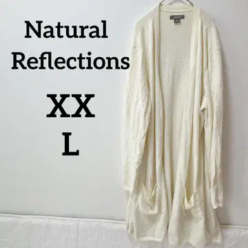 Natural Reflections XXL 아이보리 롱 가디건