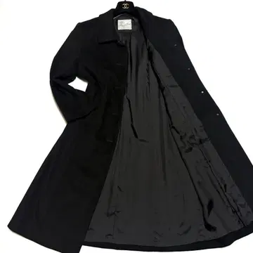 AKI 캐시미어 100% 롱 코트 블랙 롱 기장