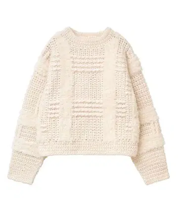 CLANE WIDE CHECK HAND KNIT