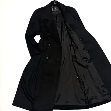 ESPRITCORE 더블 브레스트 체스터 코트 빅 사이즈 블랙