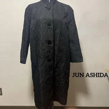 준 아시다 블랙 롱 코트