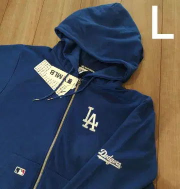 다저스 프론트 지퍼 후드티 블루 L 맨투맨 MLB