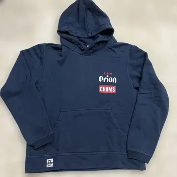 CHUMS x Orion 콜라보 네이비 후드 부착 후드 맨투맨 M