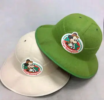 레어 디즈니 펠트 모자 탐험 어드벤처 그린 베이지