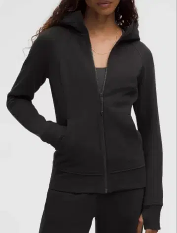 미사용 새상품 Lululemon Scuba 풀 지퍼 후디 블랙 S