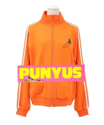PUNYUS 오렌지 당근 자수 저지 사이즈 1 punyus