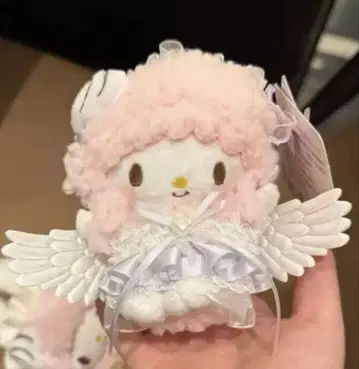 산리오 피아노 천사 봉제 인형 키링