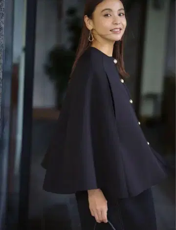 유나이티드 애로우즈 케이프 가디건 블랙 UNITEDARROWS