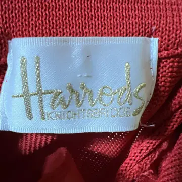 Harrods 레드 긴팔 무릎 기장 원피스