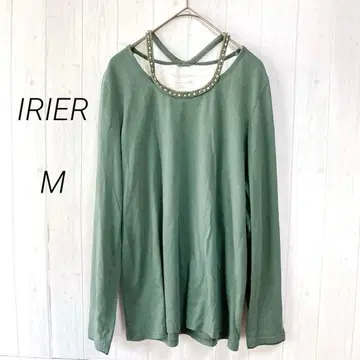 irier 긴팔 티셔츠 그린 M 비쥬 포함