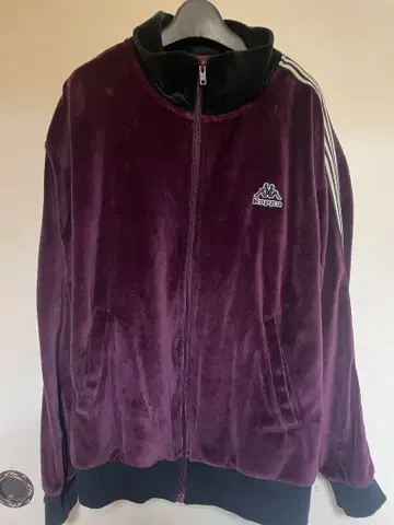 Kappa 퍼플 벨벳 저지 KAPPA 소매 라인 저지 / 벨로아