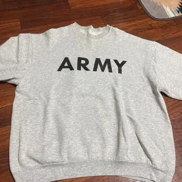 US ARMY 프린트 그레이 맨투맨